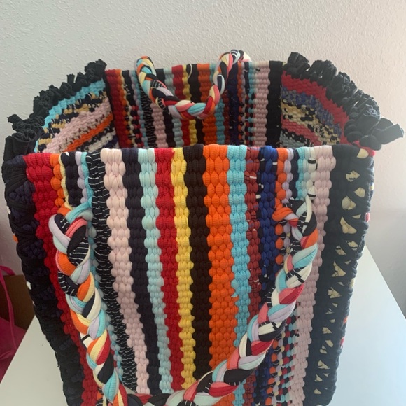 Beautiful Boho Large Rag Rug Storage Basket/Tote - Picture 5 of 10